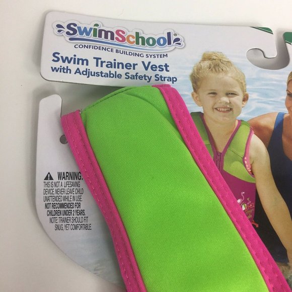 Swim School Swim Training Vest Level 2 UPF 50 33-55 LBS 22" Chest Flamingo New - Picture 12 of 12